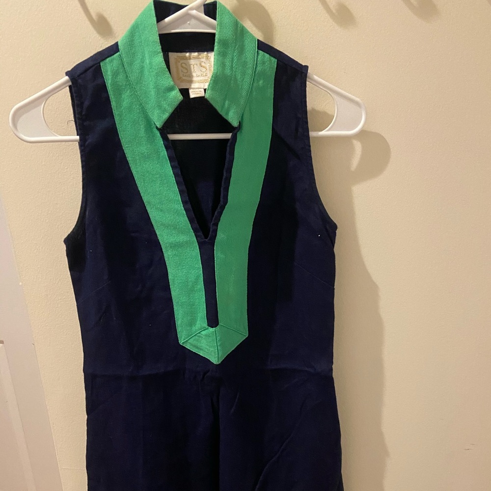 Sail to Sable Linen Shift Dress sz XXS